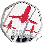 2025 Red Arrows 50p Silver Proof Colour